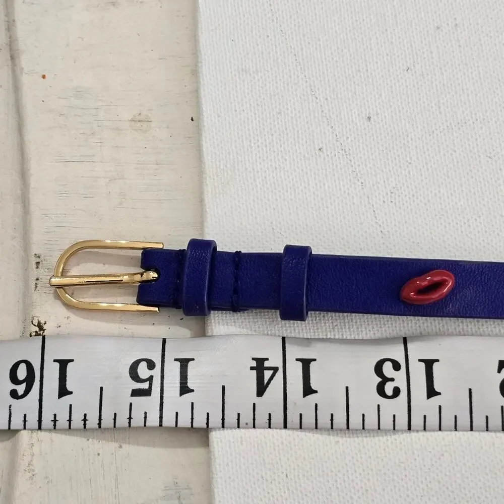 Tory Burch Blue and Red‎ Lips Wrap Bracelet